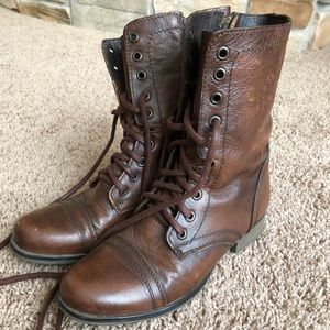 Steve Madden “Troopa” Leather Combat Boots